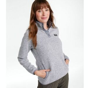 L.L.Bean Women's Sweater Fleece Pullover Pewter Size M Tall